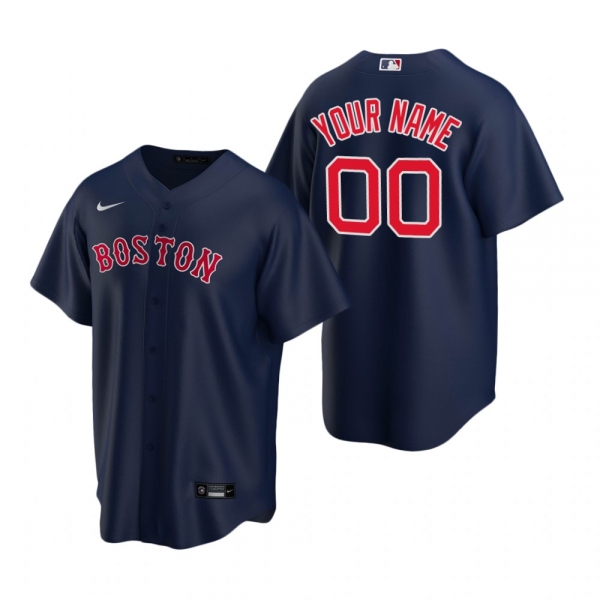 Men's Boston Red Sox Custom Nike Navy Replica Alternate Jersey