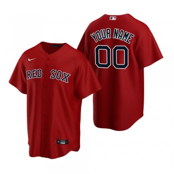 Men's Boston Red Sox Custom Nike Red Replica Alternate Jersey