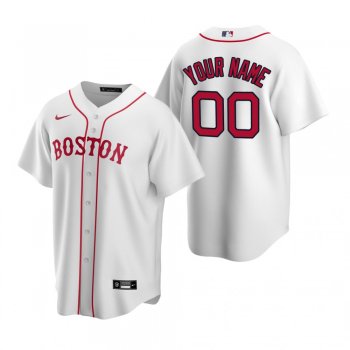 Men's Boston Red Sox Custom Nike White Replica Alternate Jersey