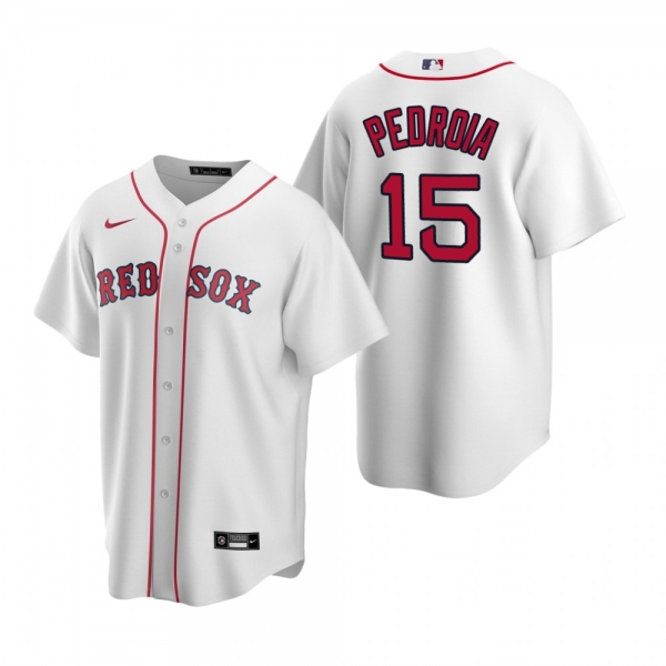 Men's Boston Red Sox Dustin Pedroia Nike White Replica Home Jersey