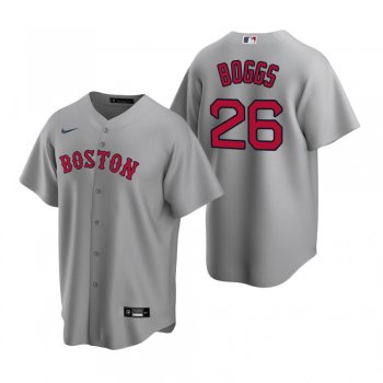 Men's Boston Red Sox Wade Boggs Nike Gray Replica Road Jersey