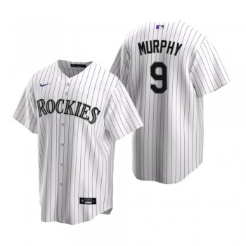 Men's Colorado Rockies Daniel Murphy Nike White Replica Home Jersey