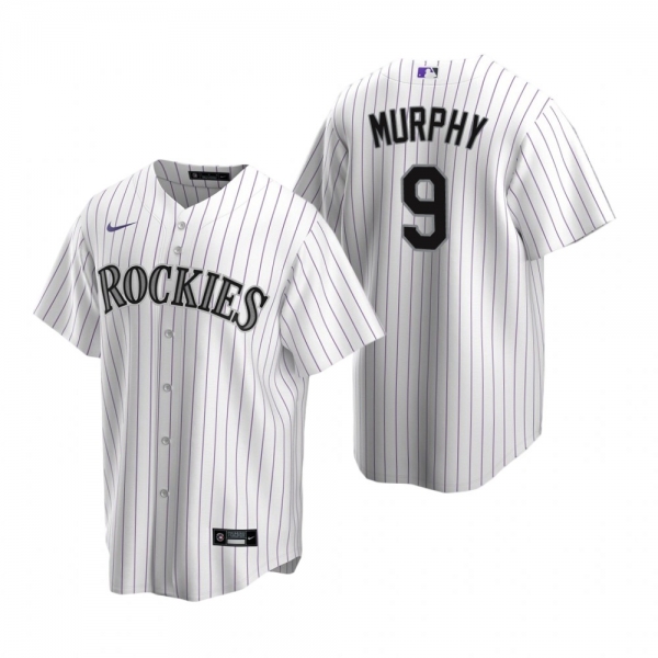 Men's Colorado Rockies Daniel Murphy Nike White Replica Home Jersey