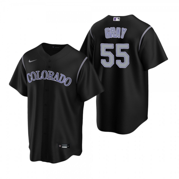 Men's Colorado Rockies Jon Gray Nike Black Replica Alternate Jersey