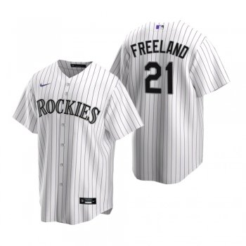 Men's Colorado Rockies Kyle Freeland Nike White Replica Home Jersey