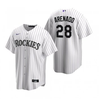 Men's Colorado Rockies Nolan Arenado Nike White Replica Home Jersey