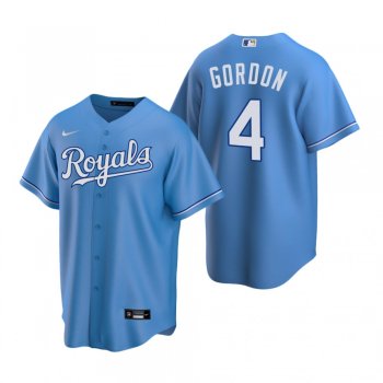 Men's Kansas City Royals Alex Gordon Nike Light Blue Replica Alternate Jersey