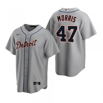 Men's Detroit Tigers Jack Morris Nike Gray Replica Road Jersey