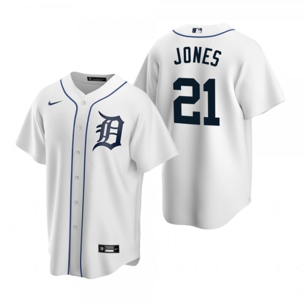 Men's Detroit Tigers JaCoby Jones Nike White Replica Home Jersey