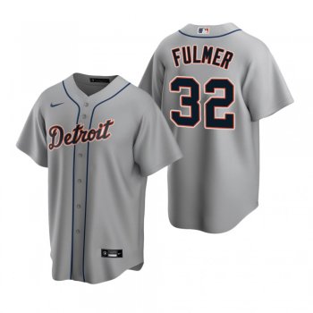 Men's Detroit Tigers Michael Fulmer Nike Gray Replica Road Jersey