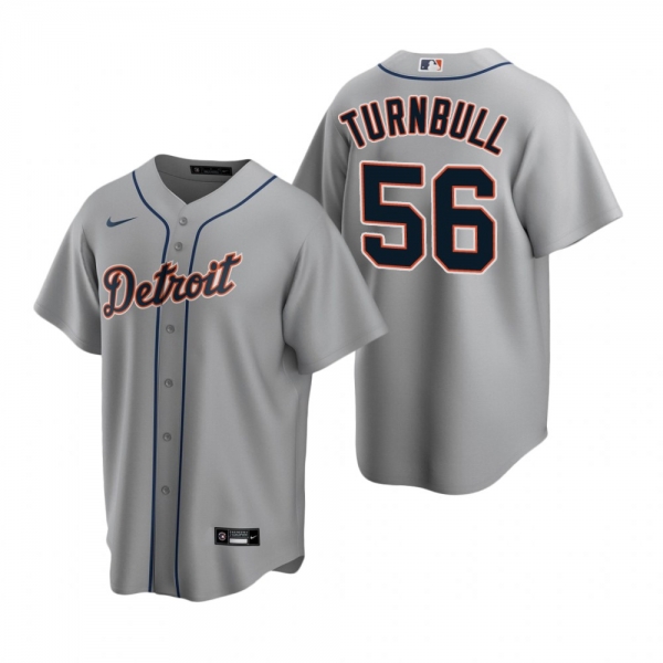 Men's Detroit Tigers Spencer Turnbull Nike Gray Replica Road Jersey