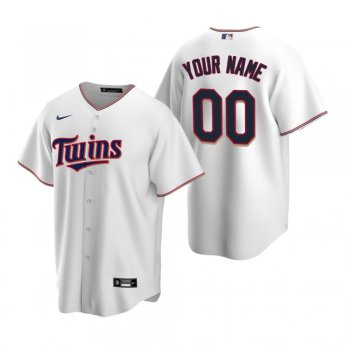 Men's Minnesota Twins Custom Nike White Replica Home Jersey