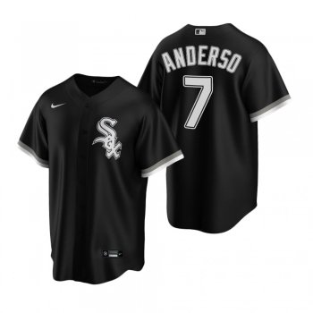 Men's Chicago White Sox Tim Anderson Nike Black Replica Alternate Jersey