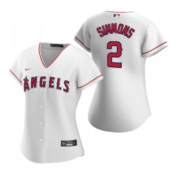 Women's Los Angeles Angels Andrelton Simmons Nike White 2020 Replica Home Jersey