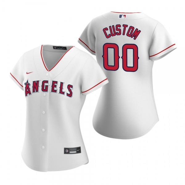 Women's Los Angeles Angels Custom Nike White 2020 Replica Home Jersey