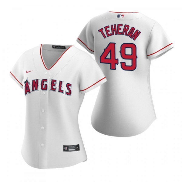 Women's Los Angeles Angels Julio Teheran Nike White 2020 Replica Home Jersey