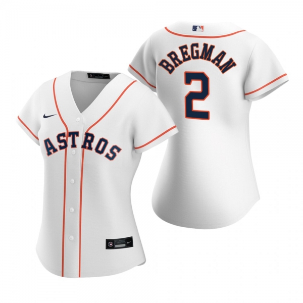 Women's Houston Astros Alex Bregman Nike White 2020 Replica Home Jersey