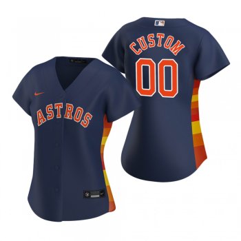 Women's Houston Astros Custom Nike Navy 2020 Replica Alternate Jersey