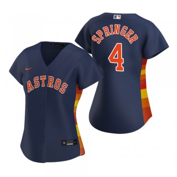 Women's Houston Astros George Springer Nike Navy 2020 Replica Alternate Jersey