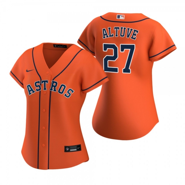 Women's Houston Astros Jose Altuve Nike Orange 2020 Replica Alternate Jersey