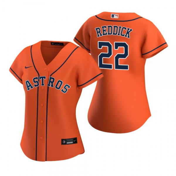 Women's Houston Astros Josh Reddick Nike Orange 2020 Replica Alternate Jersey