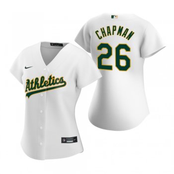 Women's Oakland Athletics Matt Chapman Nike White 2020 Replica Home Jersey