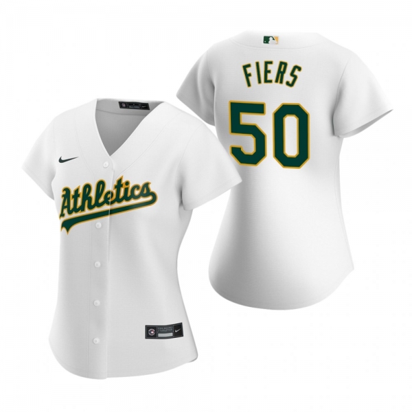 Women's Oakland Athletics Mike Fiers Nike White 2020 Replica Home Jersey