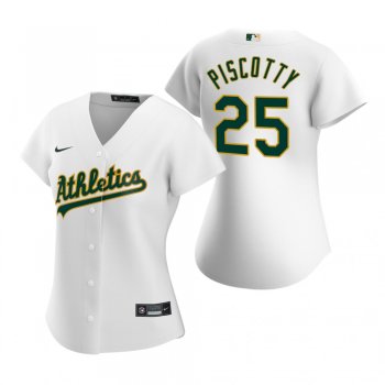 Women's Oakland Athletics Stephen Piscotty Nike White 2020 Replica Home Jersey