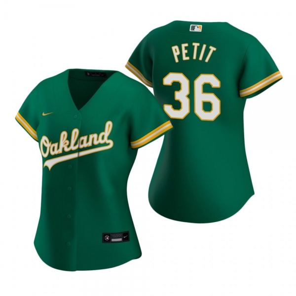 Women's Oakland Athletics Yusmeiro Petit Nike Kelly Green 2020 Replica Alternate Jersey