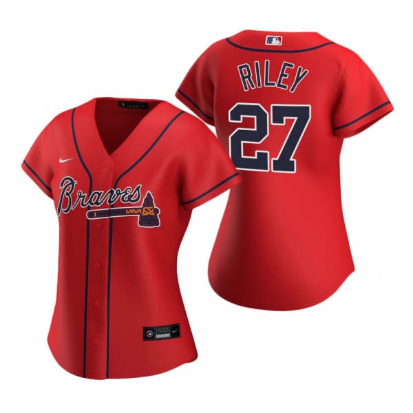 Women's Atlanta Braves Austin Riley Nike Red 2020 Replica Alternate Jersey