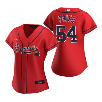 Women's Atlanta Braves Max Fried Nike Red 2020 Replica Alternate Jersey