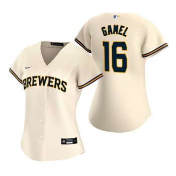 Women's Milwaukee Brewers Ben Gamel Nike Cream 2020 Replica Home Jersey