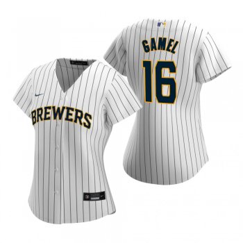 Women's Milwaukee Brewers Ben Gamel Nike White 2020 Replica Alternate Jersey