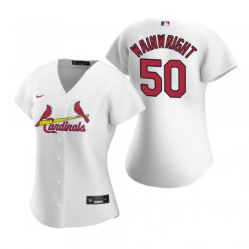 Women's St. Louis Cardinals Adam Wainwright Nike White 2020 Replica Home Jersey