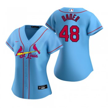 Women's St. Louis Cardinals Harrison Bader Nike Light Blue 2020 Replica Alternate Jersey