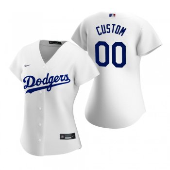 Women's Los Angeles Dodgers Custom Nike White 2020 Replica Home Jersey