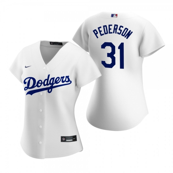 Women's Los Angeles Dodgers Joc Pederson Nike White 2020 Replica Home Jersey