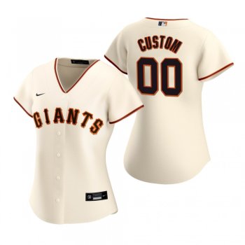 Women's San Francisco Giants Custom Nike Cream 2020 Replica Home Jersey