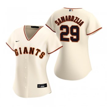 Women's San Francisco Giants Jeff Samardzija Nike Cream 2020 Replica Home Jersey