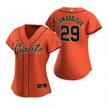 Women's San Francisco Giants Jeff Samardzija Nike Orange 2020 Replica Alternate Jersey