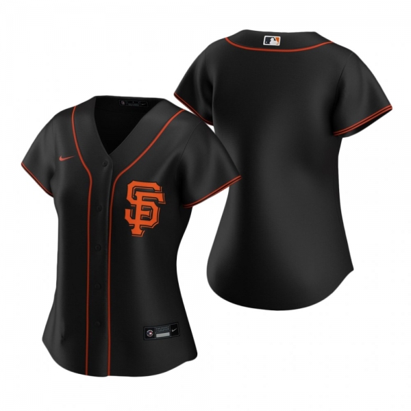 Women's San Francisco Giants Nike Black 2020 Replica Alternate Jersey