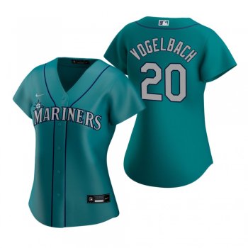 Women's Seattle Mariners Daniel Vogelbach Nike Aqua 2020 Replica Alternate Jersey