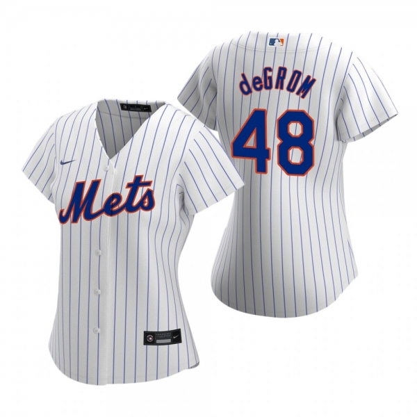 Women's New York Mets Jacob deGrom Nike White 2020 Replica Home Jersey