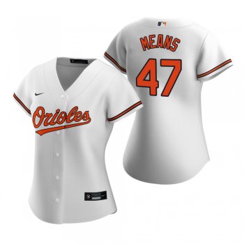 Women's Baltimore Orioles John Means Nike White 2020 Replica Home Jersey