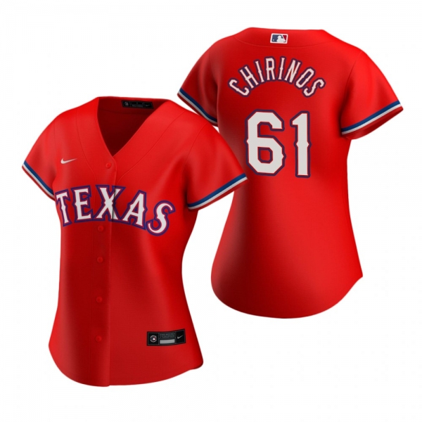 Women's Texas Rangers Robinson Chirinos Nike Red 2020 Replica Alternate Jersey