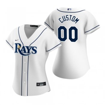 Women's Tampa Bay Rays Custom Nike White 2020 Replica Home Jersey