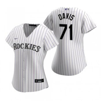 Women's Colorado Rockies Wade Davis Nike White 2020 Replica Home Jersey