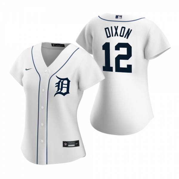 Women's Detroit Tigers Brandon Dixon Nike White 2020 Replica Home Jersey