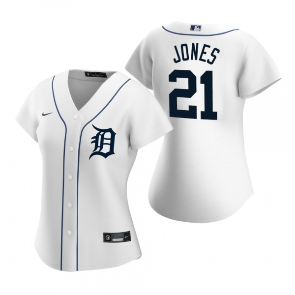 Women's Detroit Tigers JaCoby Jones Nike White 2020 Replica Home Jersey