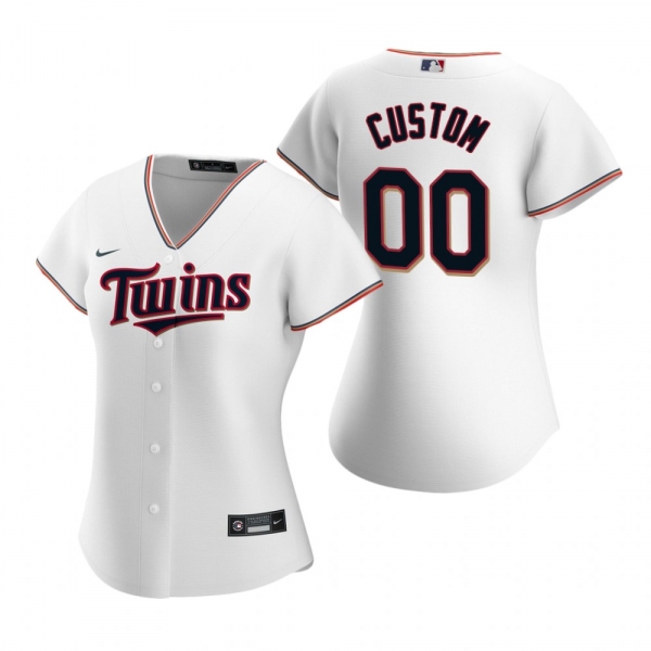 Women's Minnesota Twins Custom Nike White 2020 Replica Home Jersey